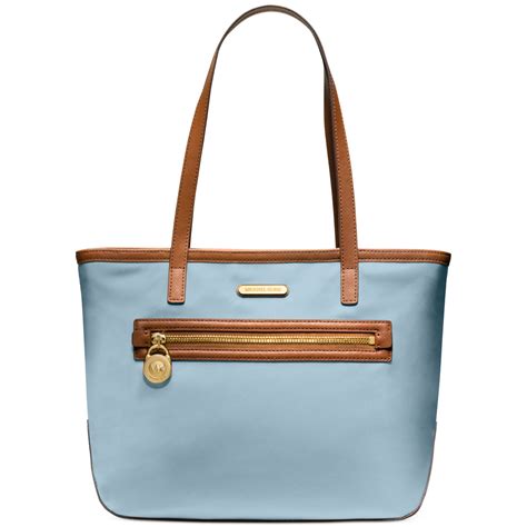 michael kors blue nylon purse|Michael Kors small nylon tote.